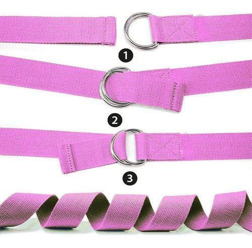 Cinto Yoga Fitness Pilates Flexibilidad 180cm-2