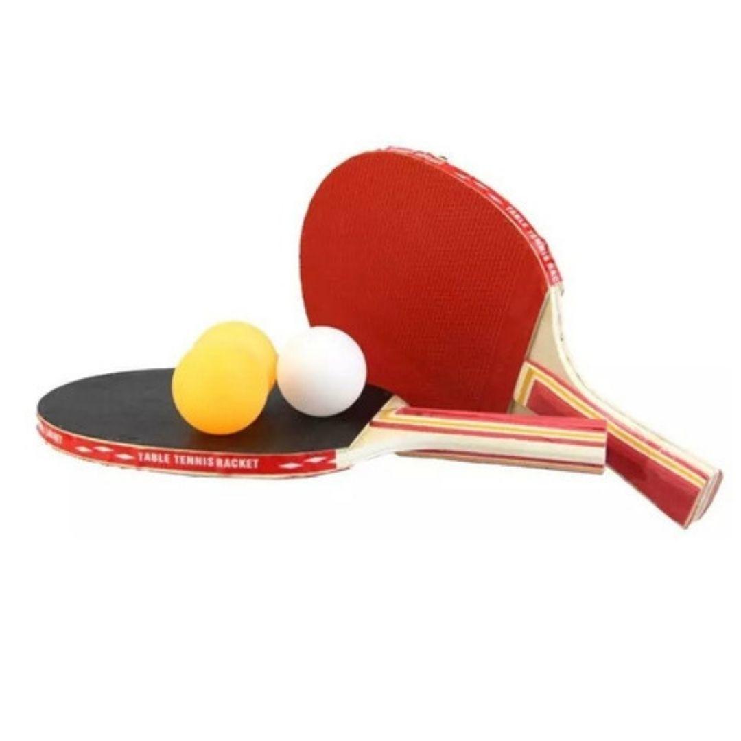 Set Paleta Raqueta Ping Pong + 3 pelotas - mango color-3