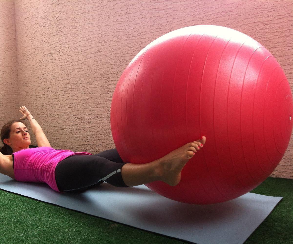 Balon Pelota Yoga Pilates 65cm + Inflador-Azul-5