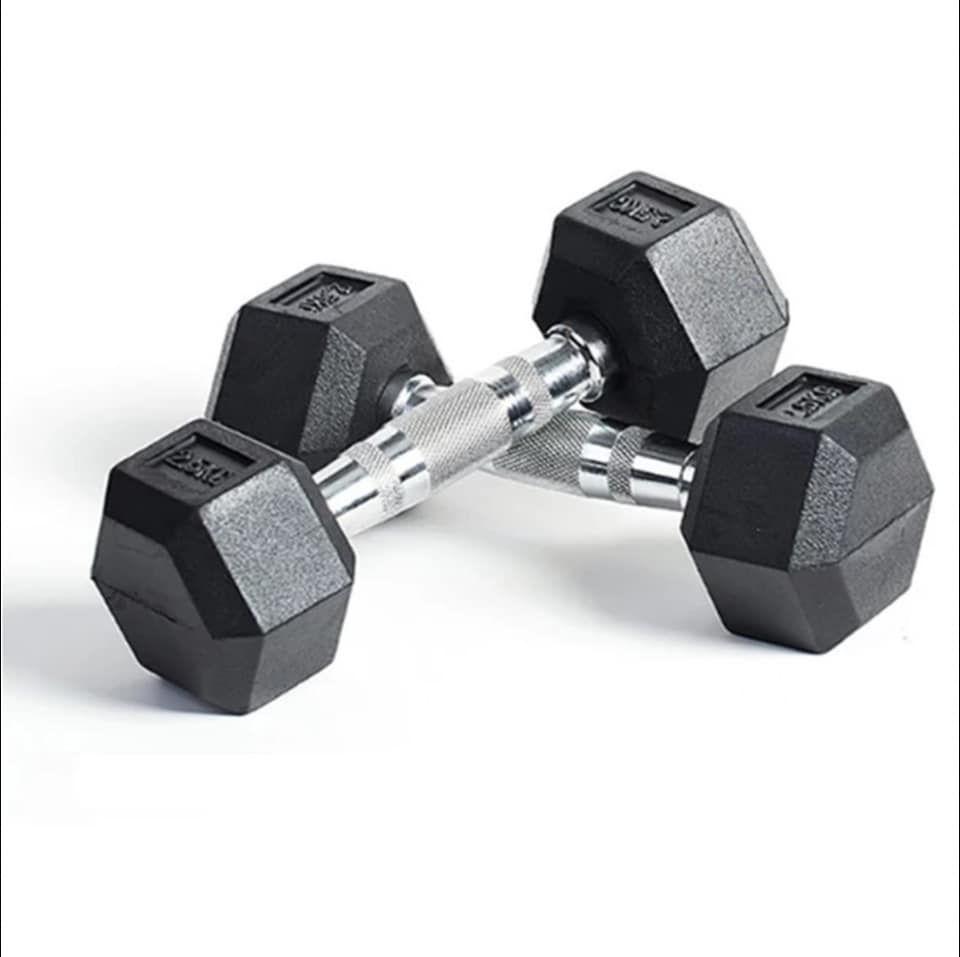 MANCUERNA HEXAGONAL CAUCHO GOMA CROSSFIT FUNCIONAL 2.5 KG-2