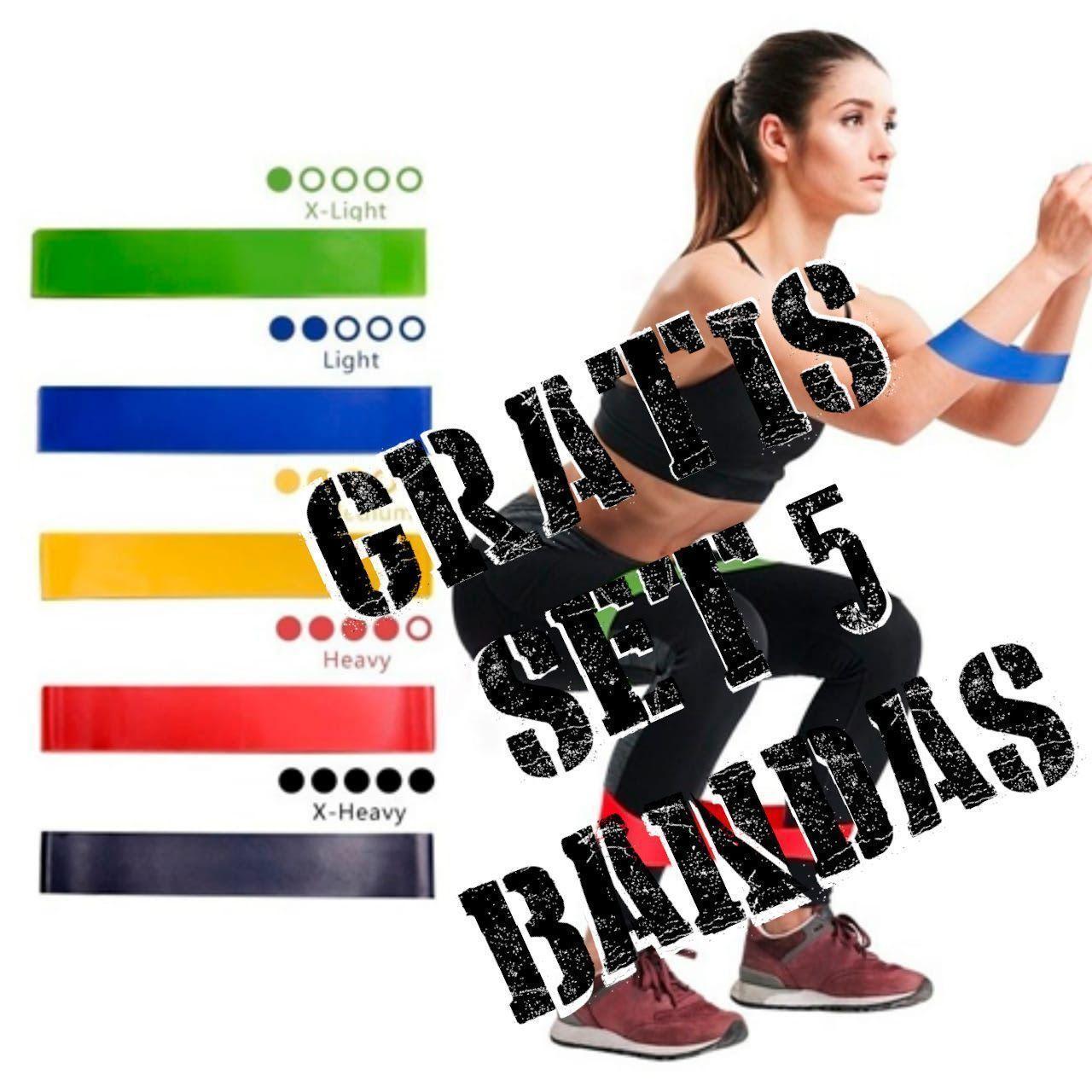 Remadora Acero Air Power - Cadena Aire + Set de Bandas de Gluteos-1