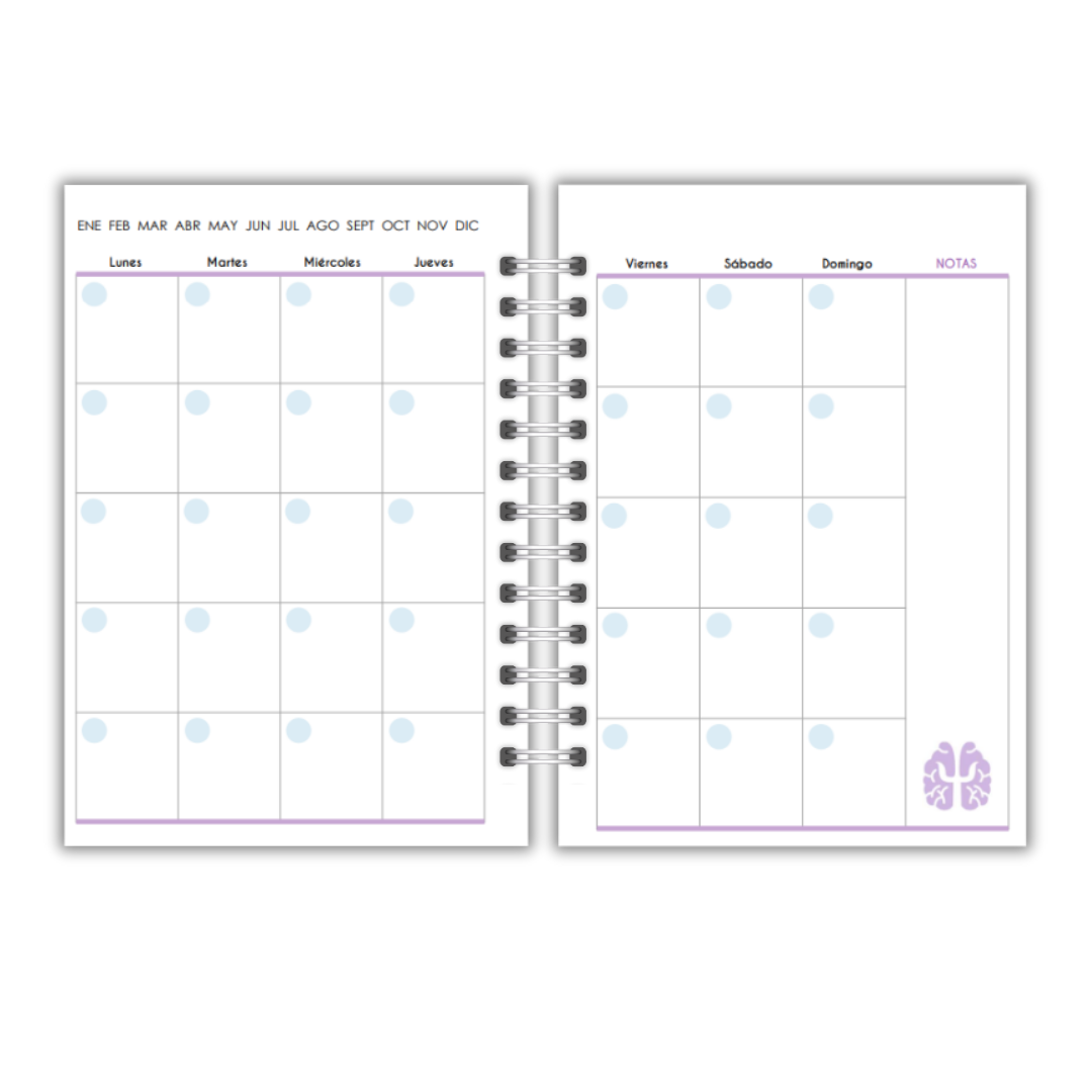 Agenda Psicóloga Profesiones 100 hojas tamaño A5 Diseño 1-3