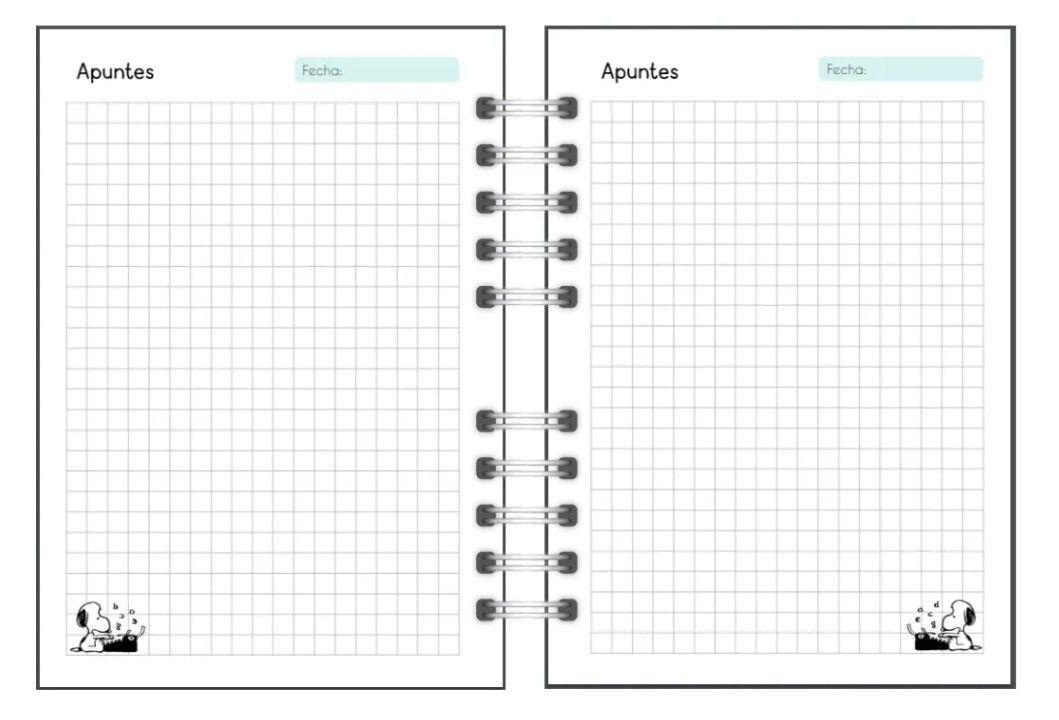 Agenda Snoopy Sin Fecha 200 Pág A5 Cute Kawaii Papeleria-5
