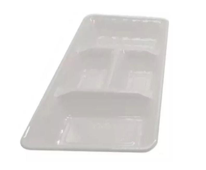 Pack 2 Bandejas Plásticas Cumpleaños Cotillón 38x18cm Fiesta blanco-0