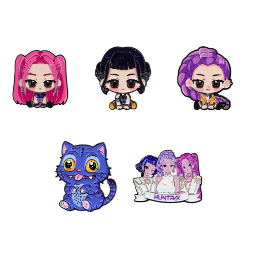 5 Pines Kpop Demon Hunters Broches Guerreras K-pop Huntrix-0