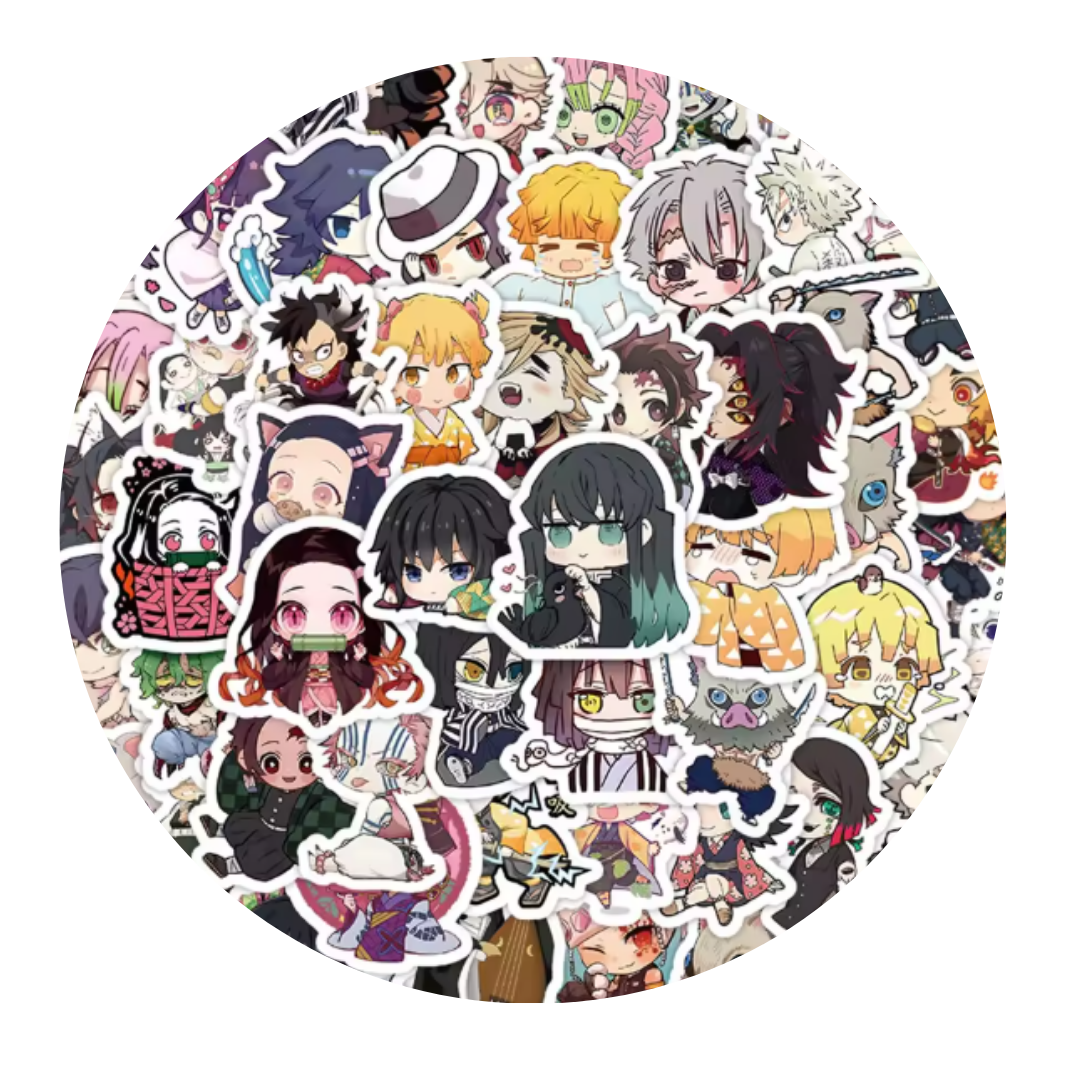 50 Stickers Demon Slayer Pegatina Anime-1