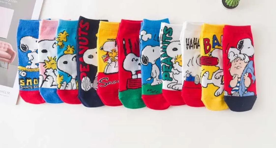 X5 Calcetas Snoopy Perro Clásico 36-41 Calcetines Tobillera-2