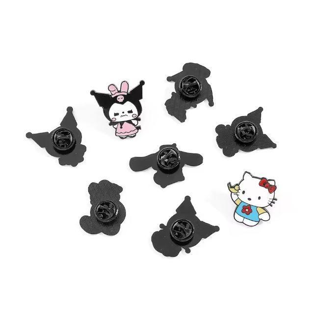 Pack 8 Pines Hello Kitty Sanrio Broches Cute Kuromi Melody-2