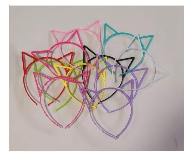 Pack 12 Diadema De Gato Cintillo Niñas Accesorios-1