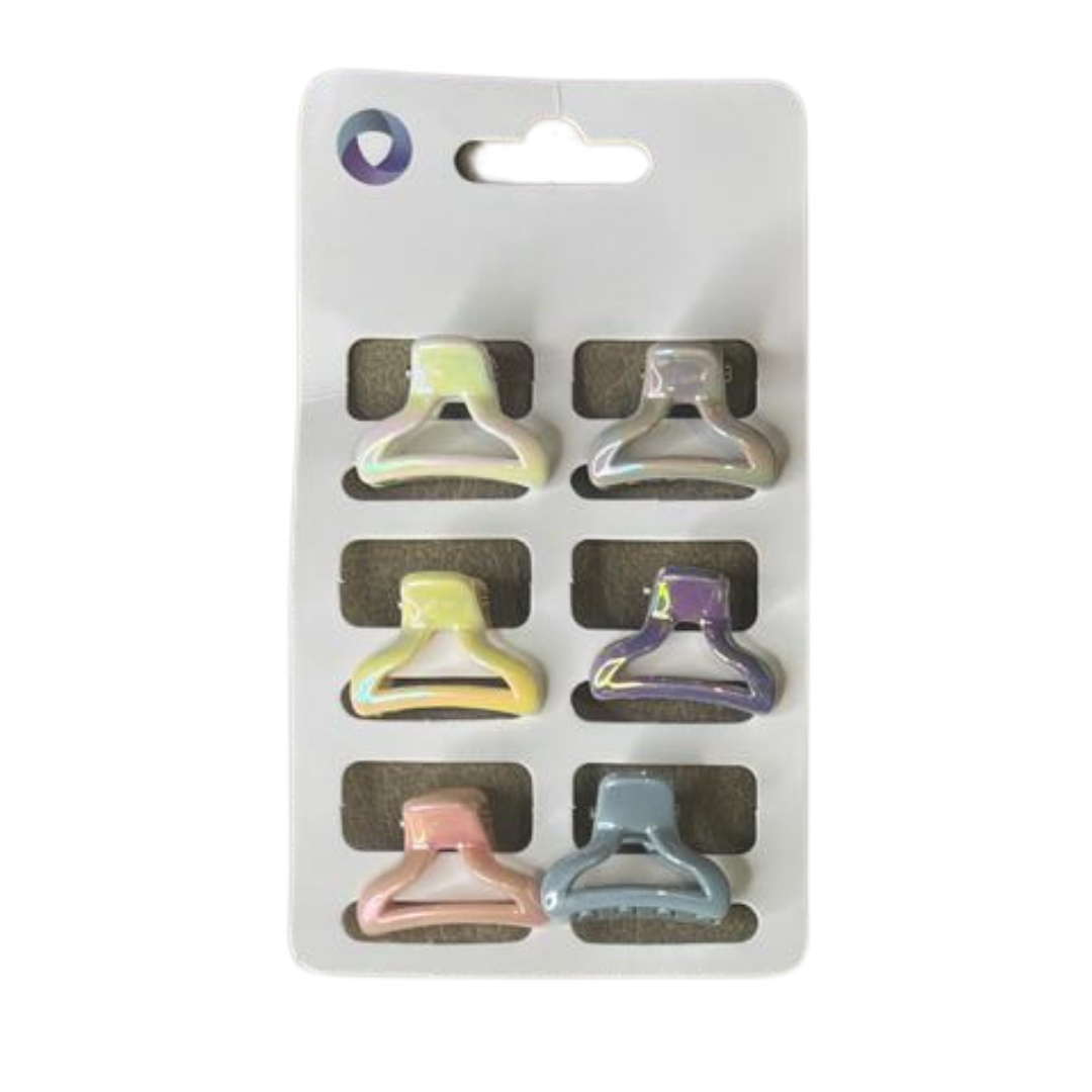 3 Pack De 6 Pinches Mini Forma Tiburón Metálicos Peluquería-2