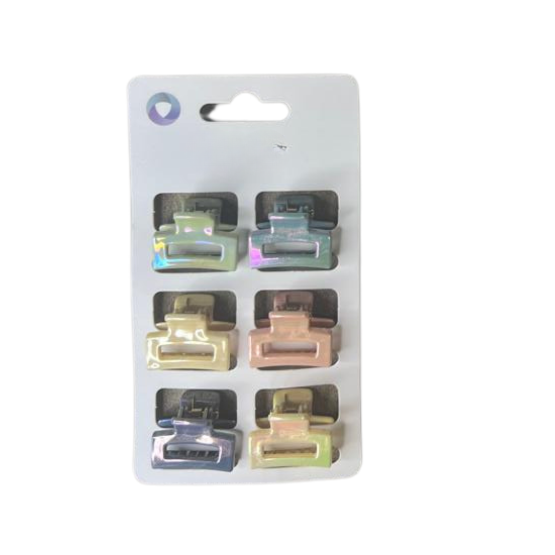 3 Pack De 6 Pinches Mini Forma Tiburón Metálicos Peluquería-3