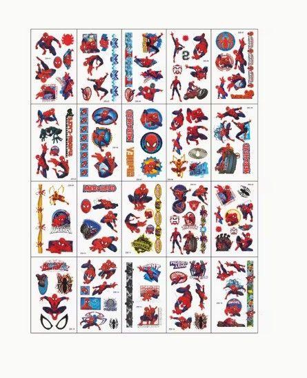 55 Tatuajes Temporales Spiderman Araña Infantil Niños-2