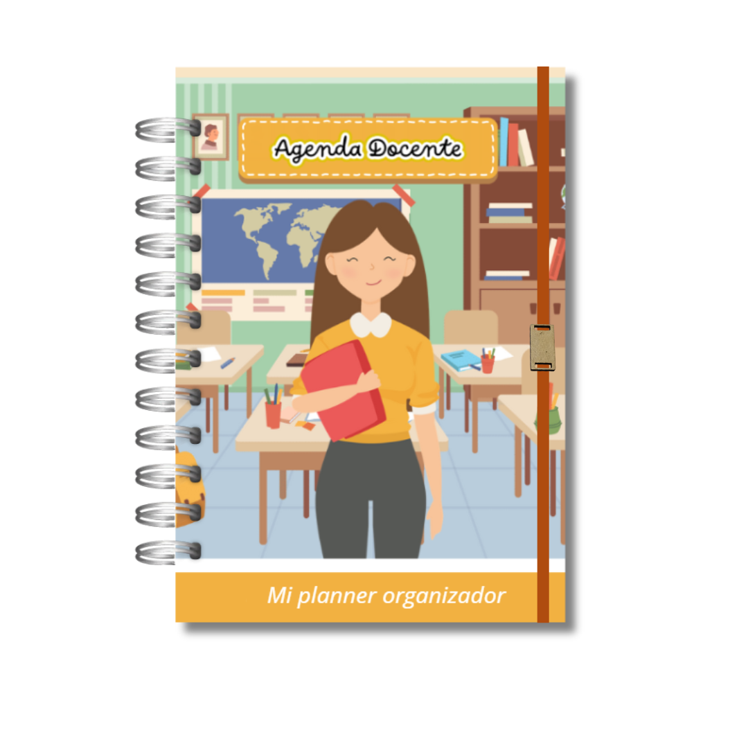 Agenda Profesora + Taza + Libreta Notas Docente-1