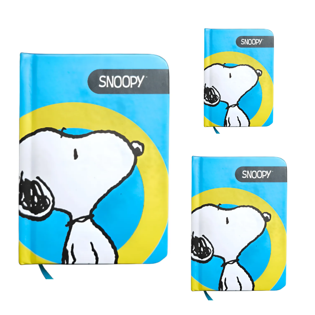 x3 Libretas Snoopy 100 Hojas Líneas Retro Clásico -0