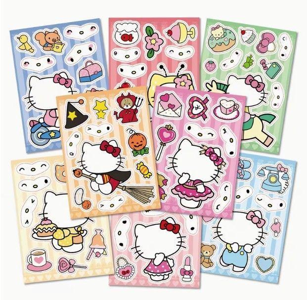 8 Stickers Hello Kitty Pegatinas Armarbles Tierno Sanrio-2