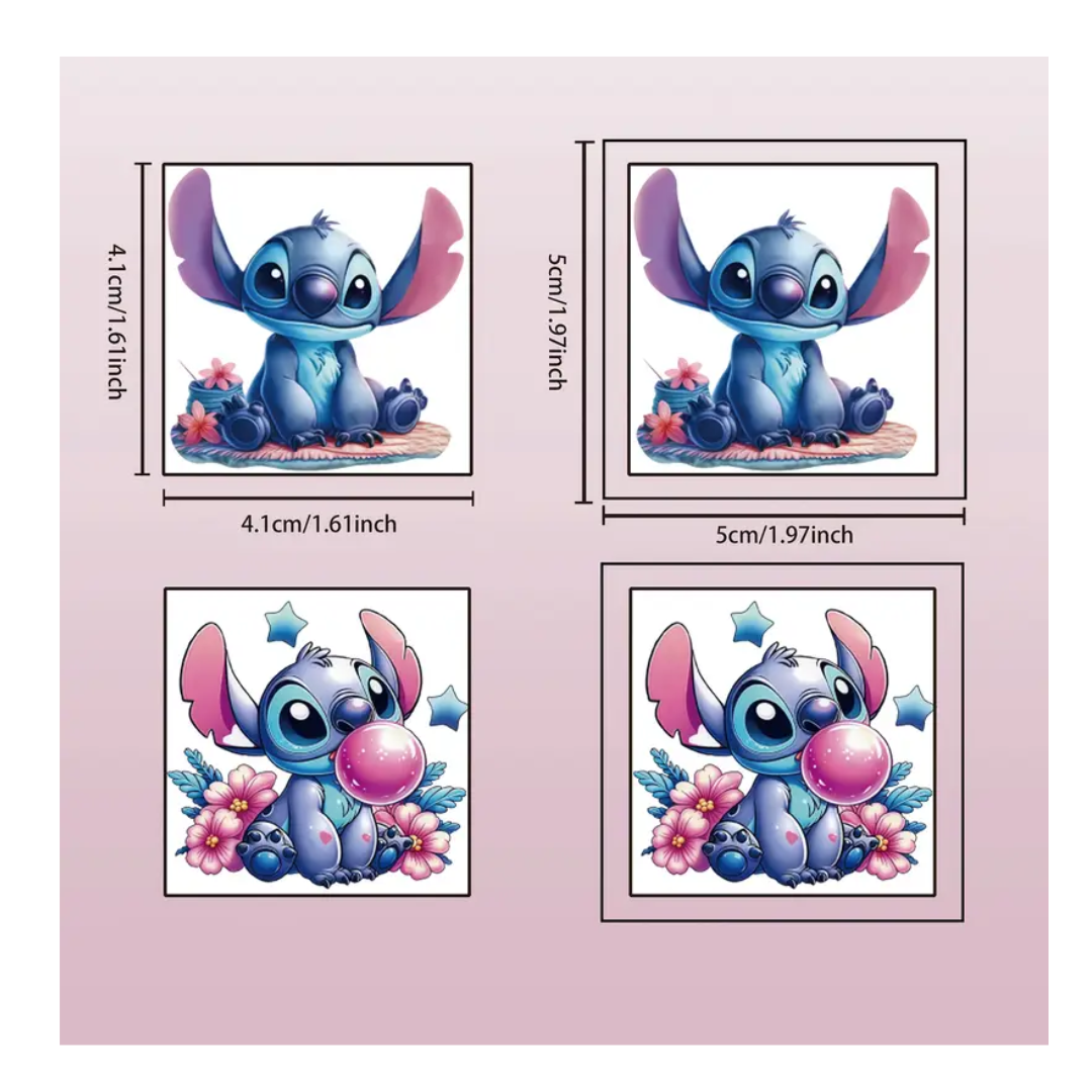 20 Tatuajes Temporales Stitch Disney Infantil Niños-3