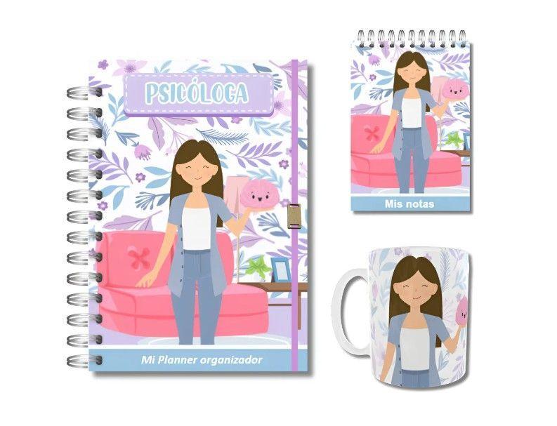 Agenda Psicóloga + Taza + Libreta Notas-0