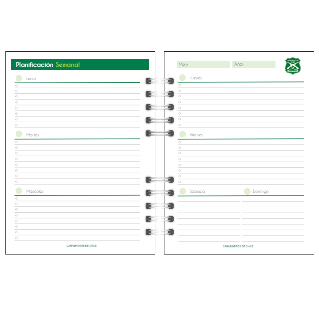 Agenda Carabineras De Chile Día Del Carabinero 200 Pág A5-3