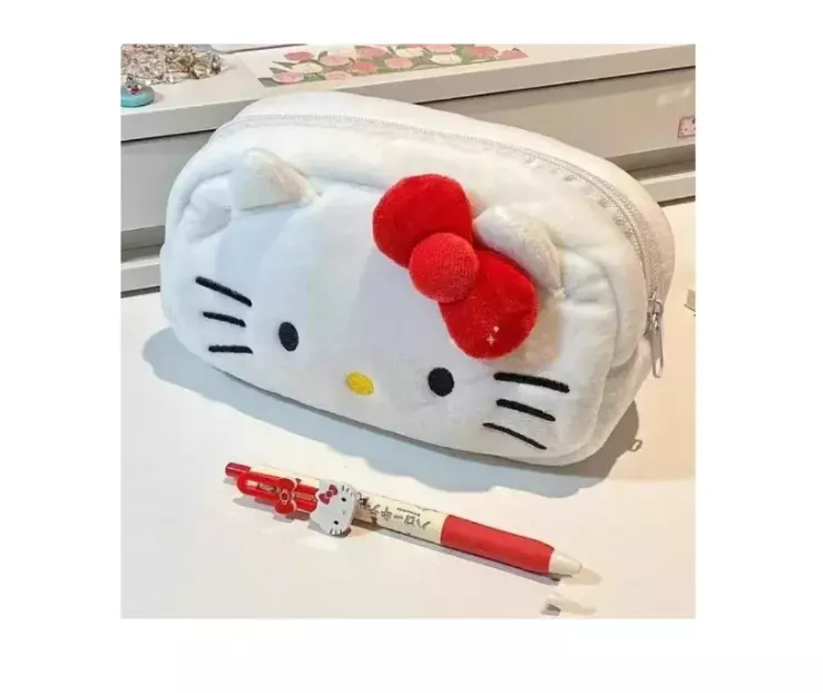 Estuche Cosmetiquero De Felpa Hello Kitty Forrado-1