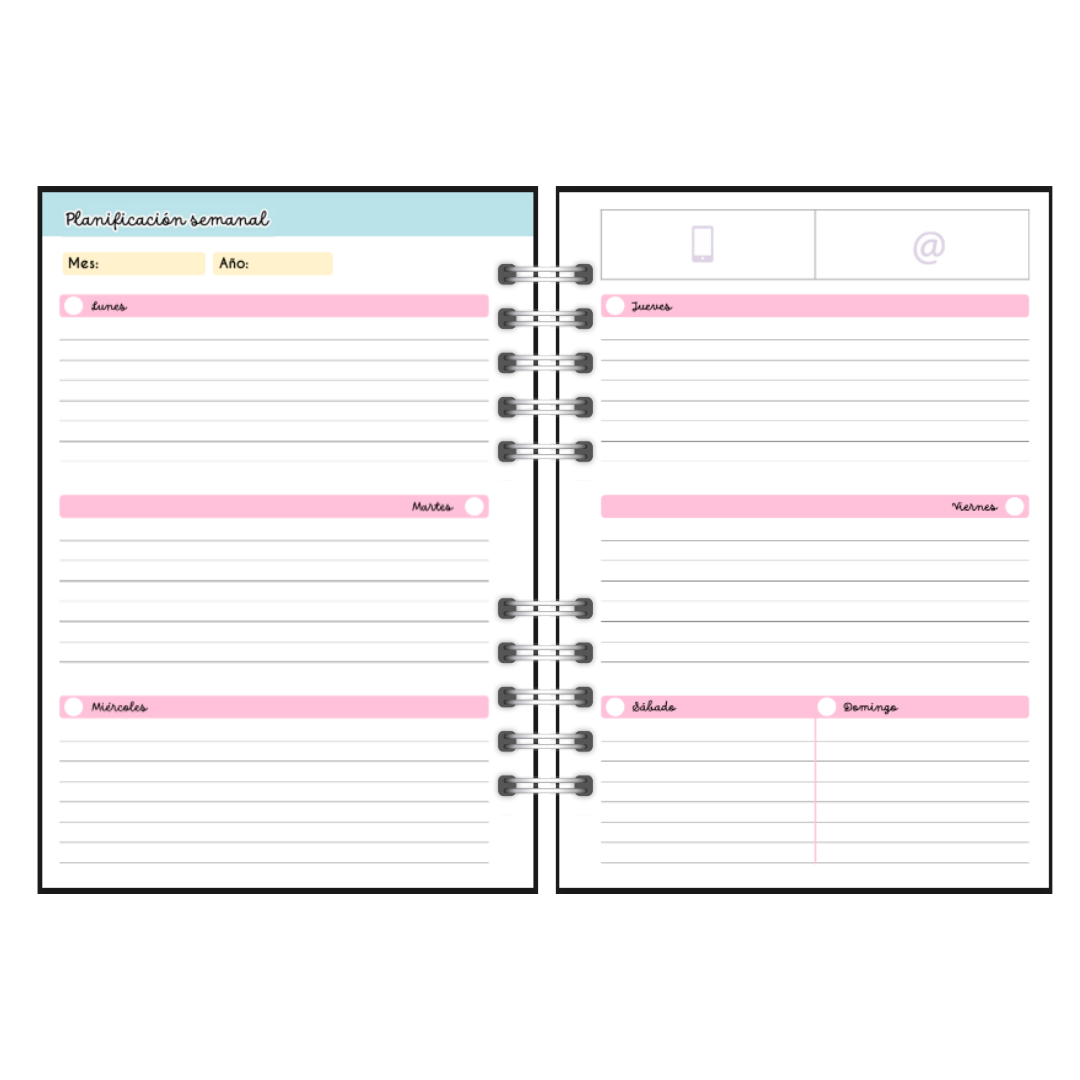 Agenda Psicopedagoga 200 Pág Anual Papelería Personalizada-4