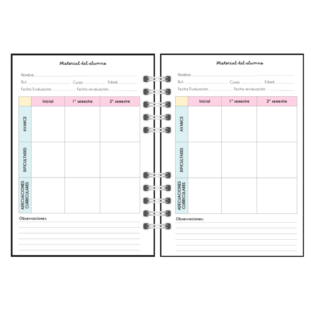 Agenda Psicopedagoga 200 Pág Anual Papelería Personalizada-5