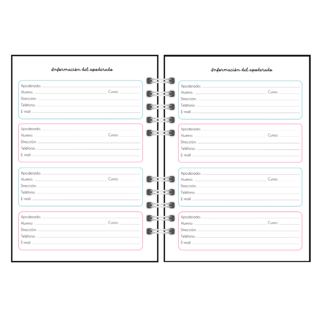 Agenda Psicopedagoga 200 Pág Anual Papelería Personalizada-6