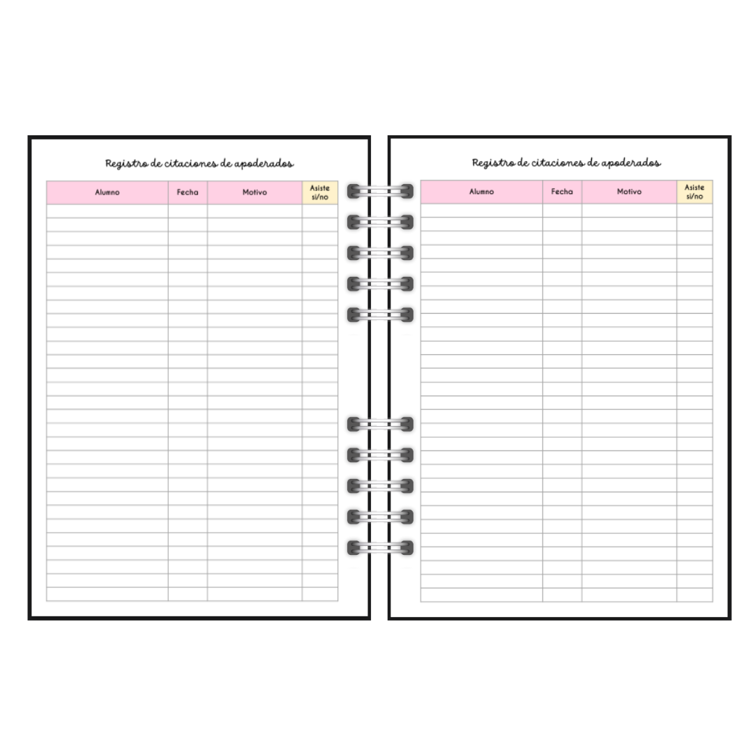 Agenda Psicopedagoga 200 Pág Anual Papelería Personalizada-7