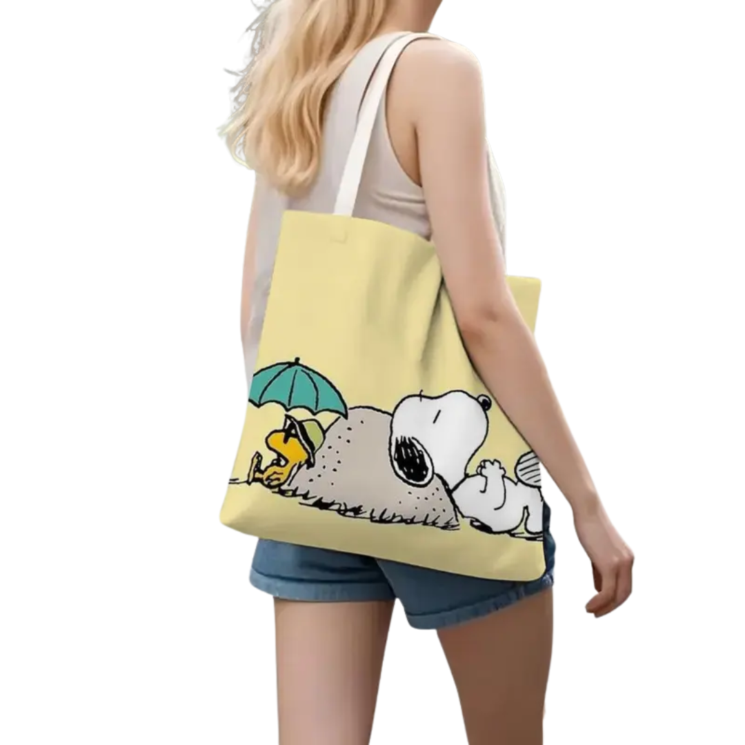 Bolso Snoopy Tela Diseño Retro Bolsa Clasico-0