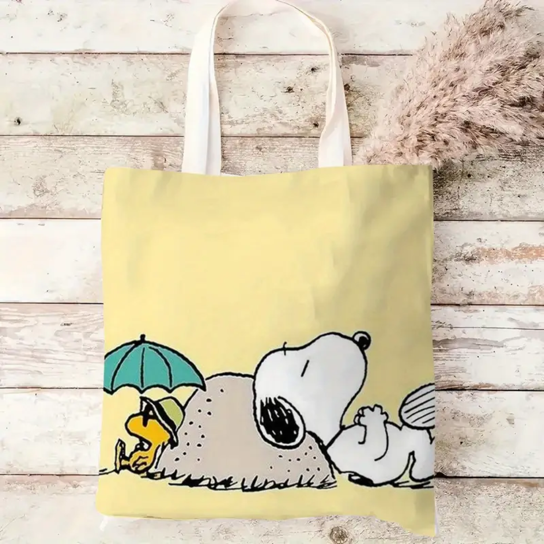Bolso Snoopy Tela Diseño Retro Bolsa Clasico-1
