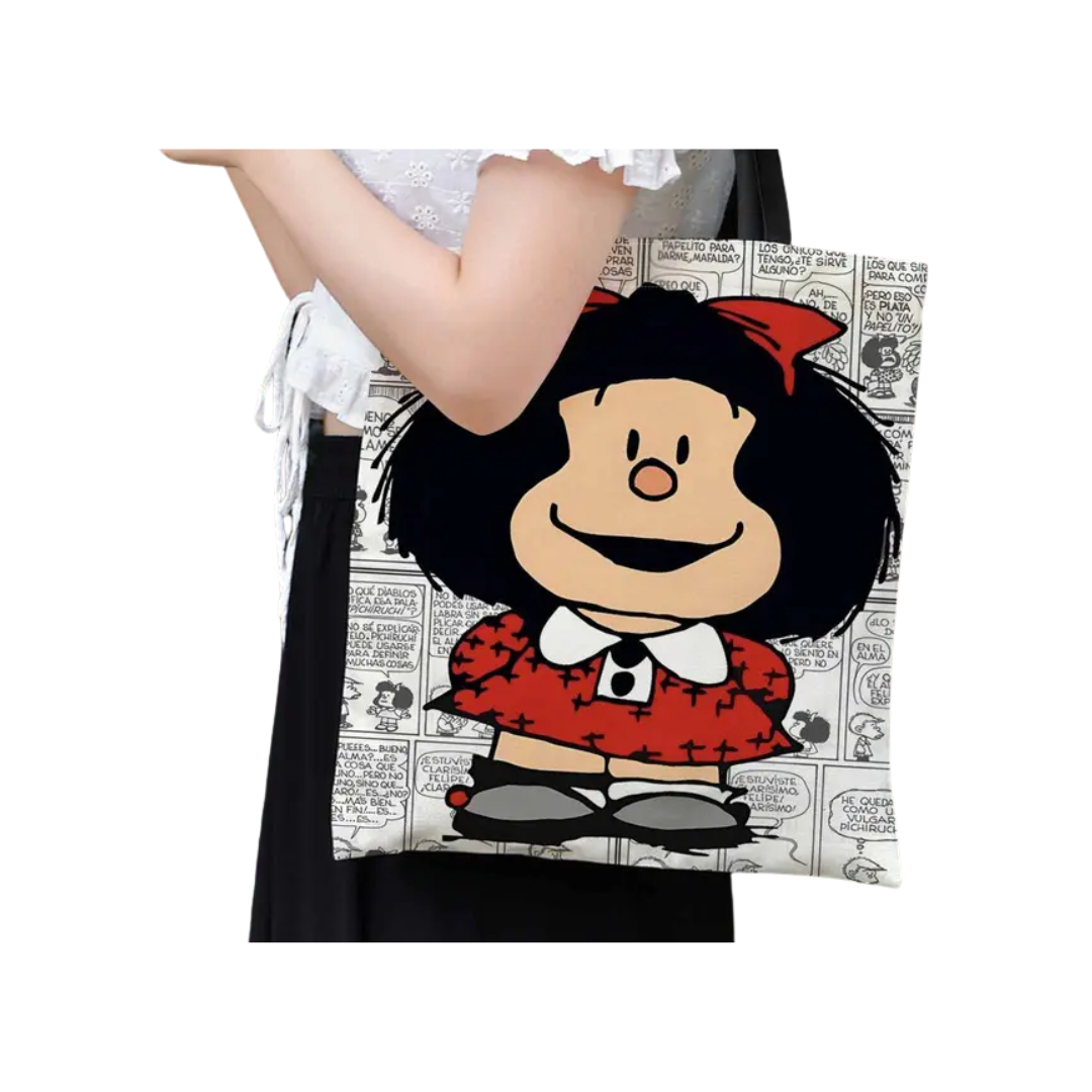 Bolso Mafalda Tela Diseño Retro Bolsa-2