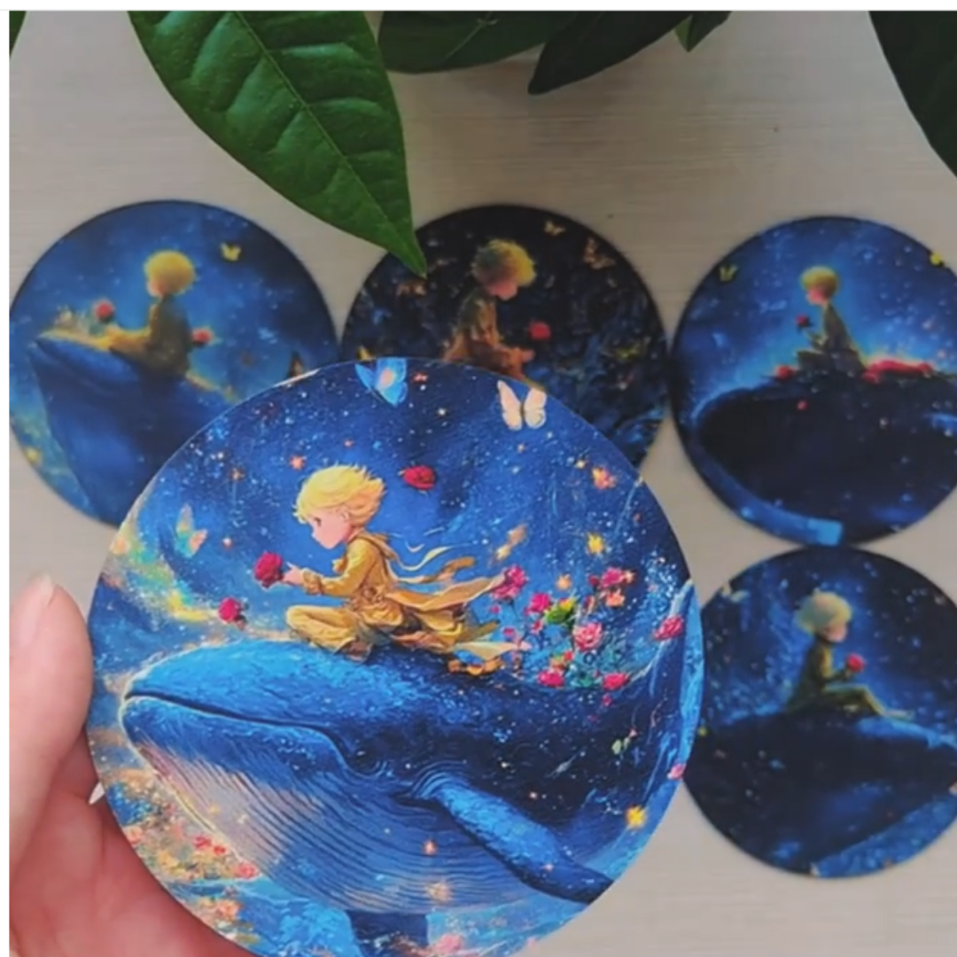Pack 6 Posavasos Principito 10cm Deco Hogar Comedor D1-2