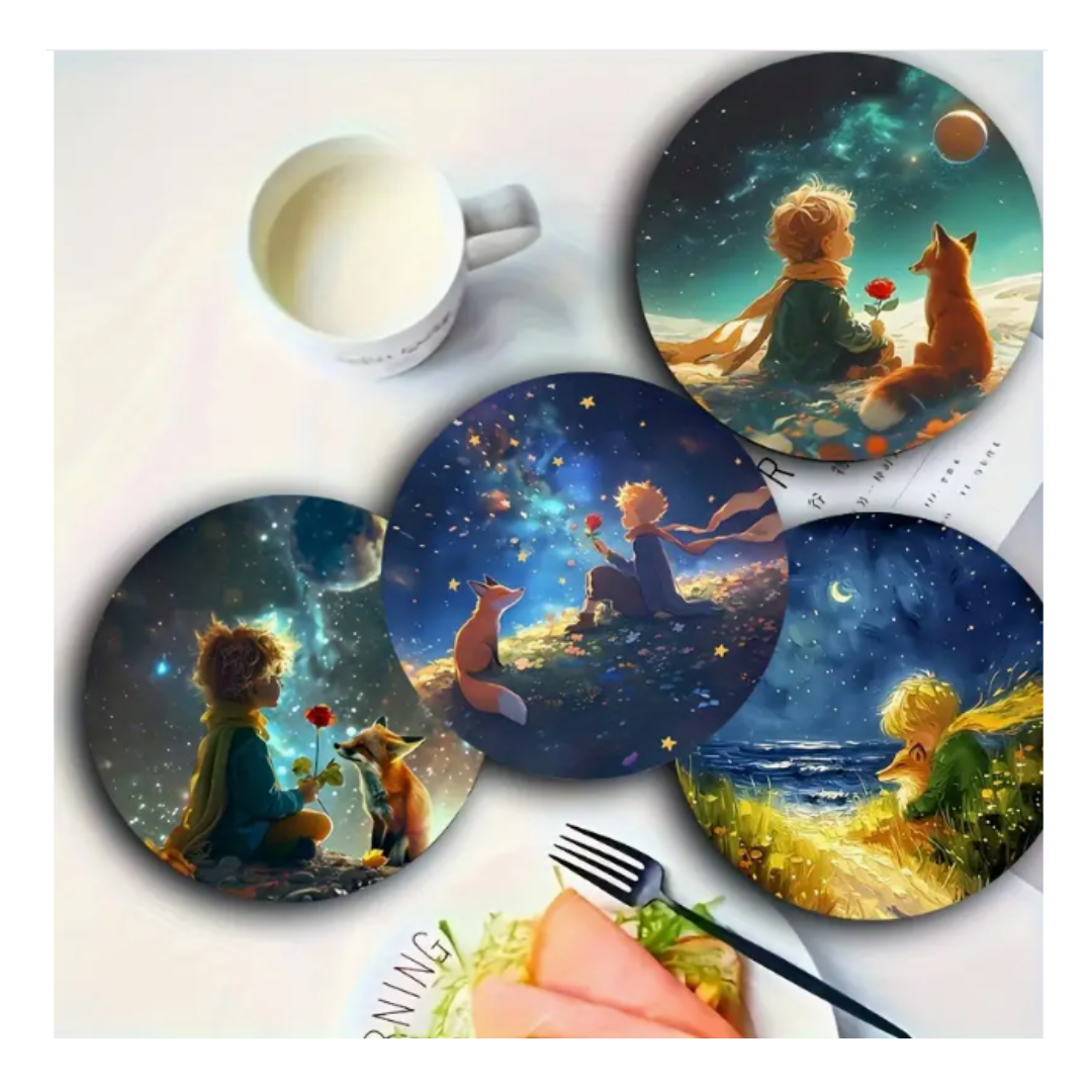 Pack 6 Posavasos Principito 10cm Deco Hogar Comedor D1-1