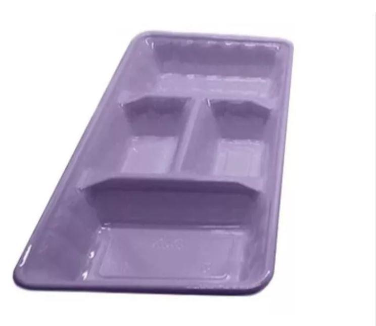 Pack 2 Bandejas Plásticas Cumpleaños Cotillón 38x18cm Fiesta lila-1