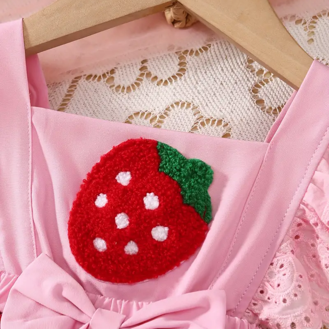 Enterito Niña Ropa Bebé Jardinera + Gorro Infantil-2