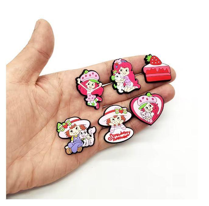 Pack 9 Charms Frutillita Clasico Compatibles Con Crocs Pin-2