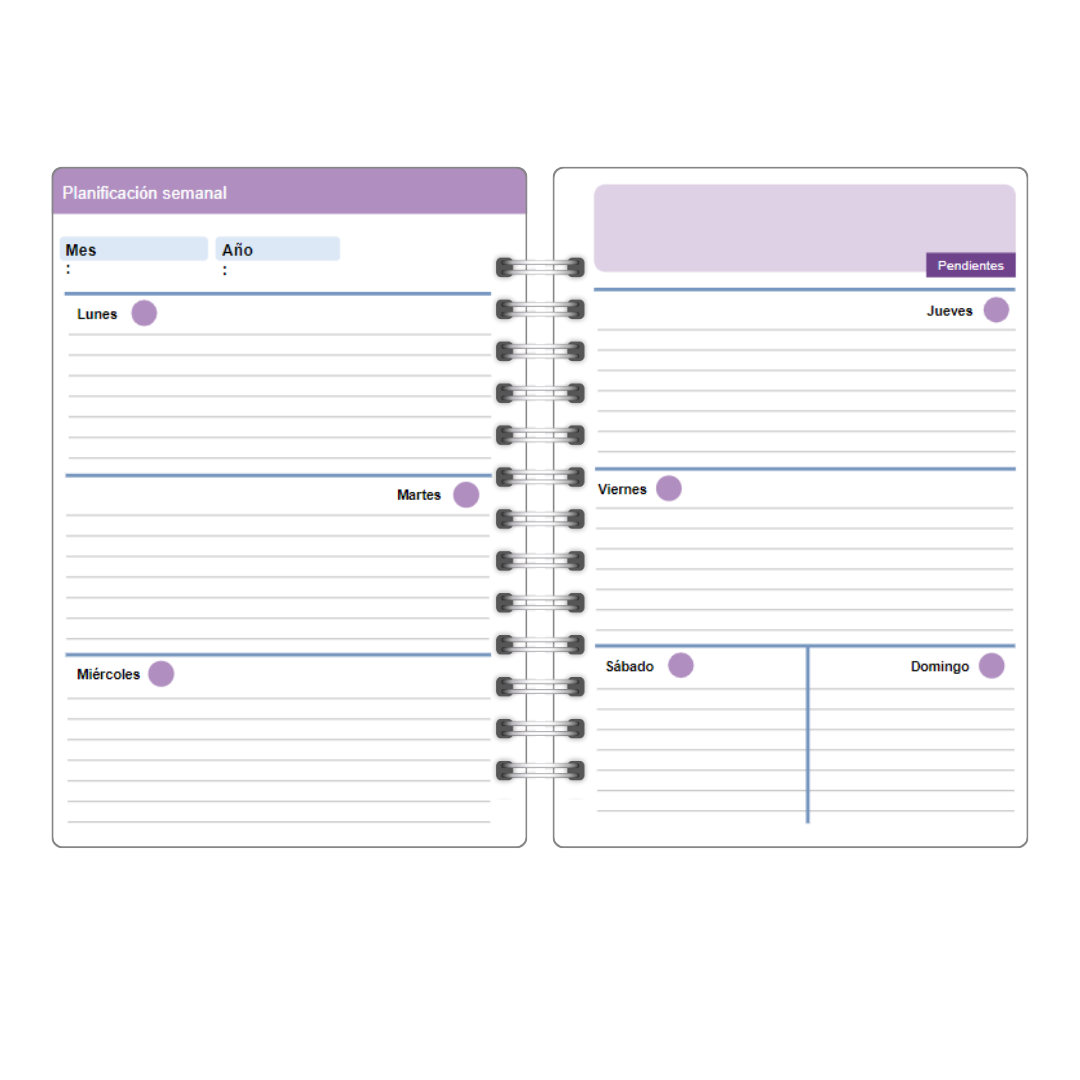 Agenda Docente Profesora Personalizada A5 200 Pág Educadora 2-6