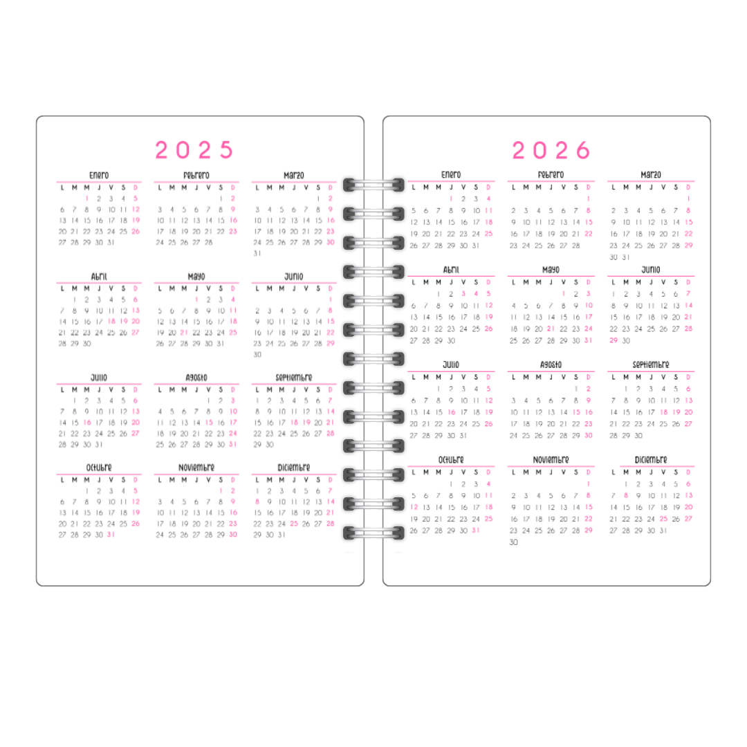 Agenda Fechada Por Día 200 Páginas A5 2025-2