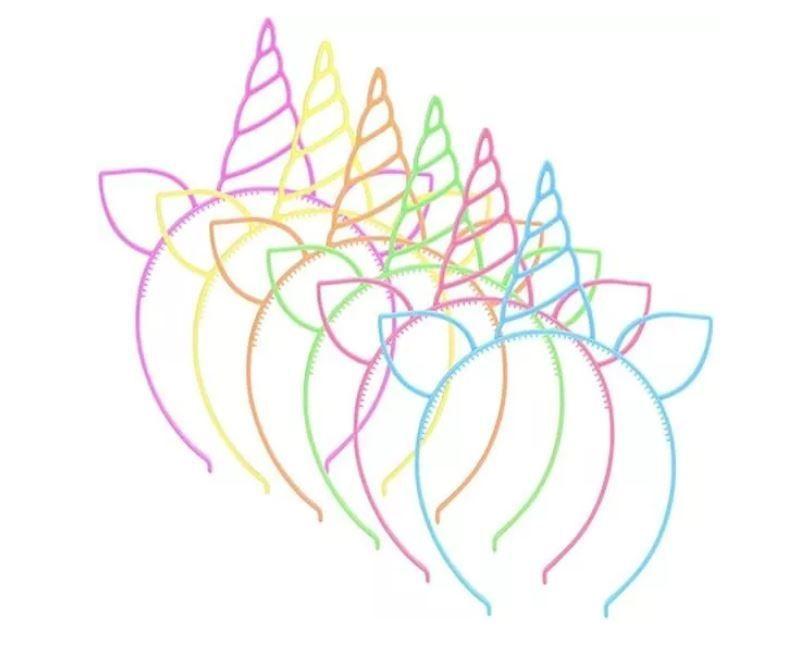 Pack 12 Cintillos Unicornio Niñas Unisex Peinados Peluquería-0