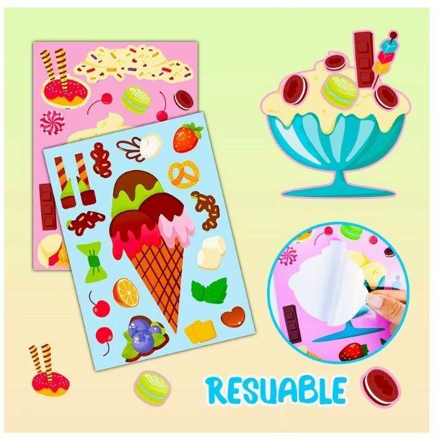 Stickers Armables Helados 12 Unidades Vinilo 15x21 Cm-2
