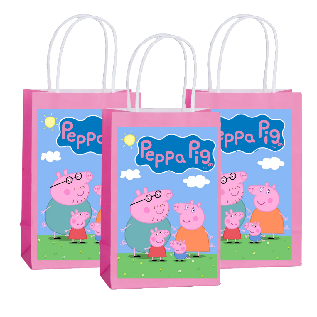 12 Bolsas Dulceras Personalizada Peppa Pig-0