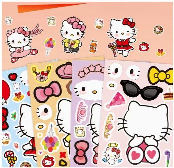 6 Pegatinas Hello Kitty Stickers Armable Rompecabezas Sanrio-3