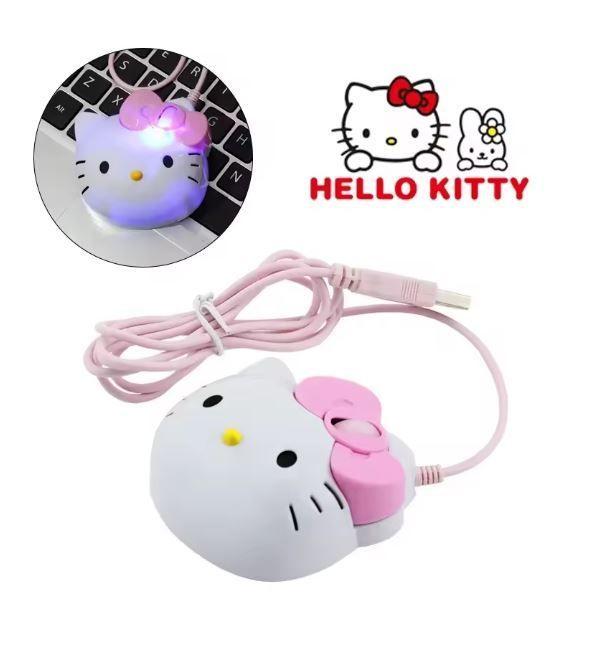 Mouse Ratón Óptico Con Cable Sanrio Hello Kitty, Bonit-0