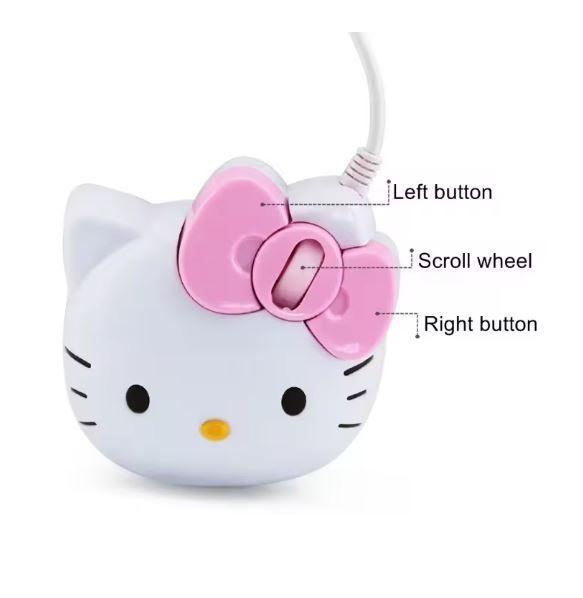 Mouse Ratón Óptico Con Cable Sanrio Hello Kitty, Bonit-1