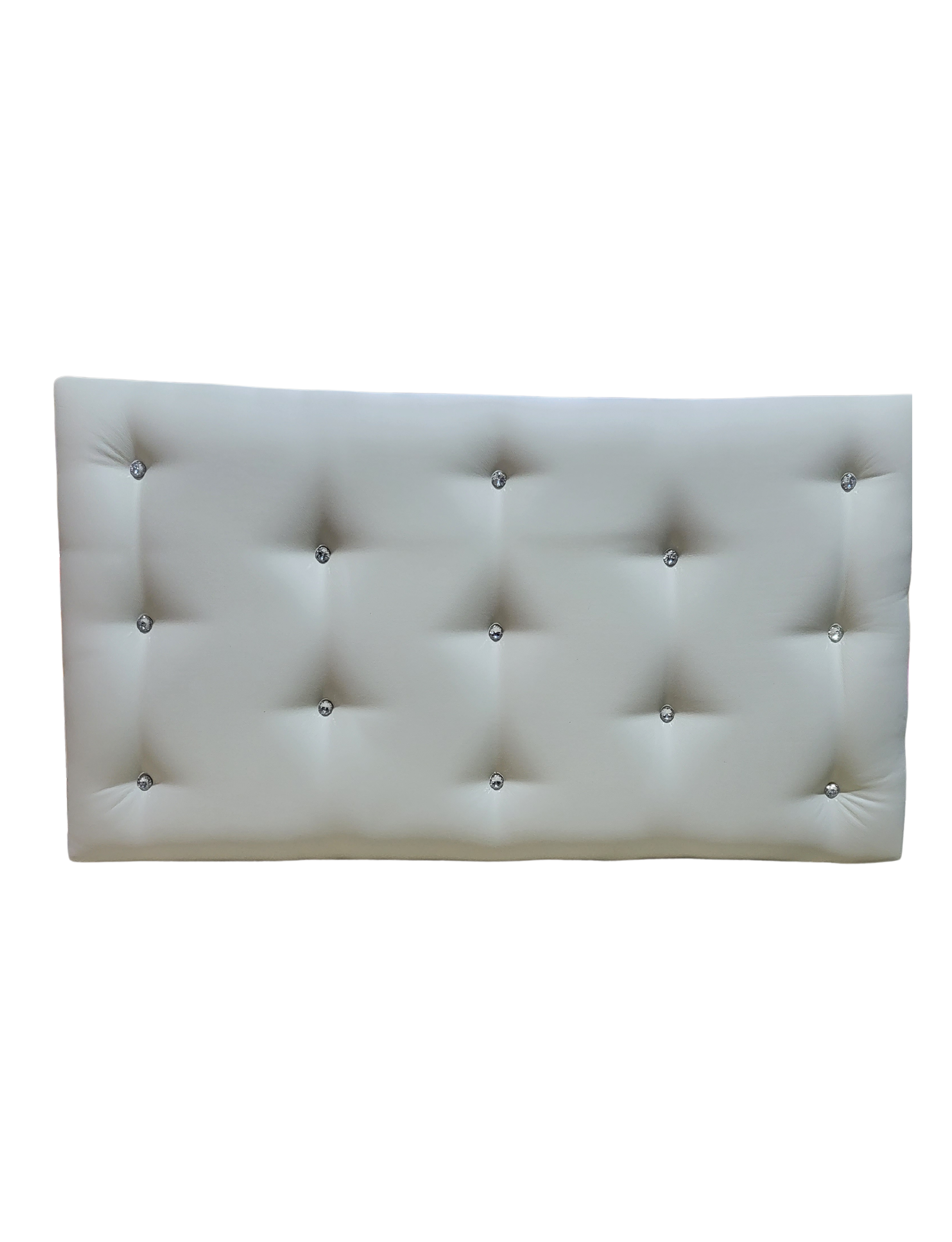 Respaldo 1.5 Plazas Botón Diamante Mantequilla Eco Cuero Rimar-1