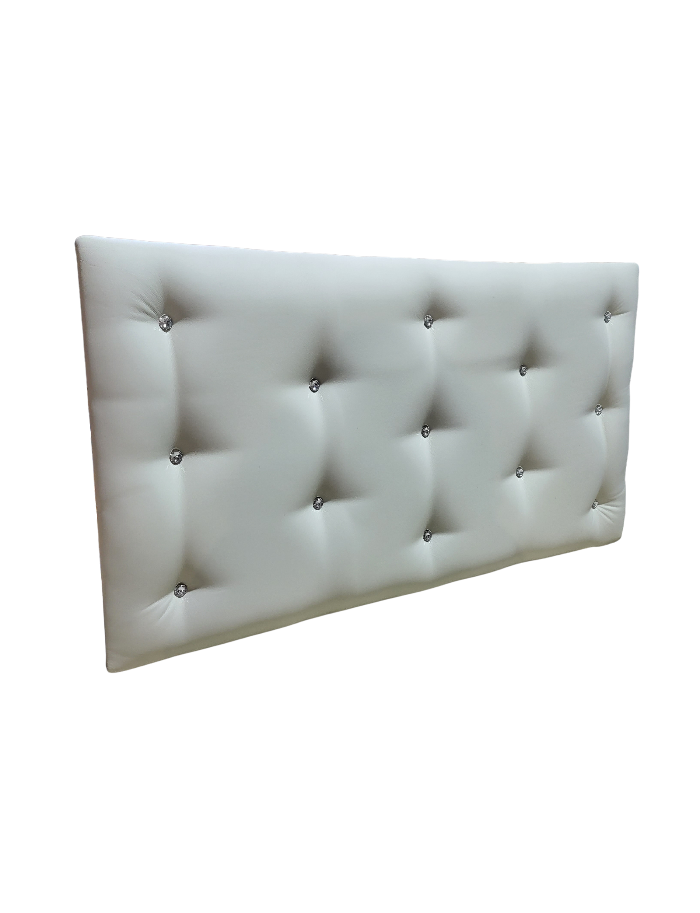Respaldo 1.5 Plazas Botón Diamante Mantequilla Eco Cuero Rimar-2