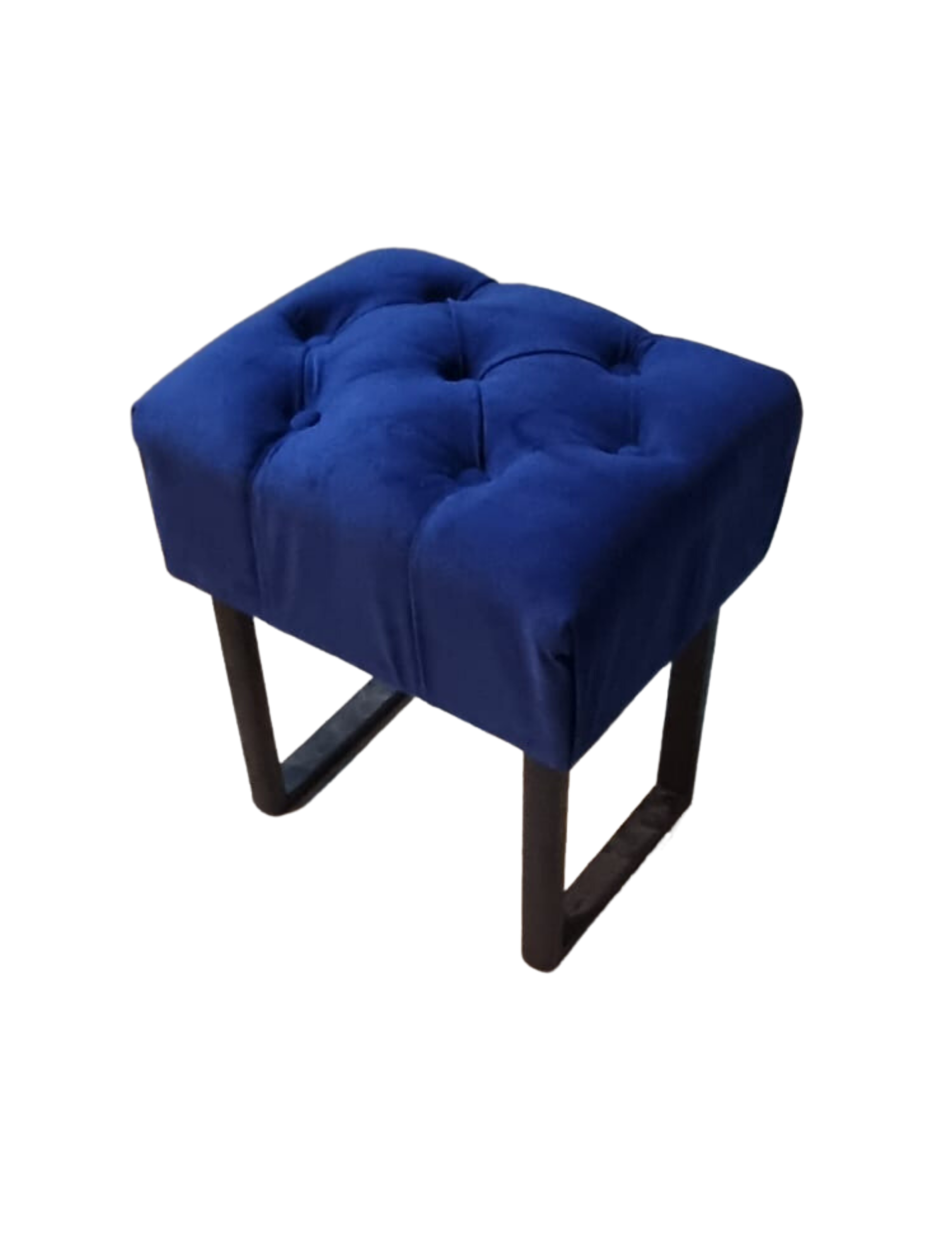 Banqueta Capitoné Azul Marino Felpa-2
