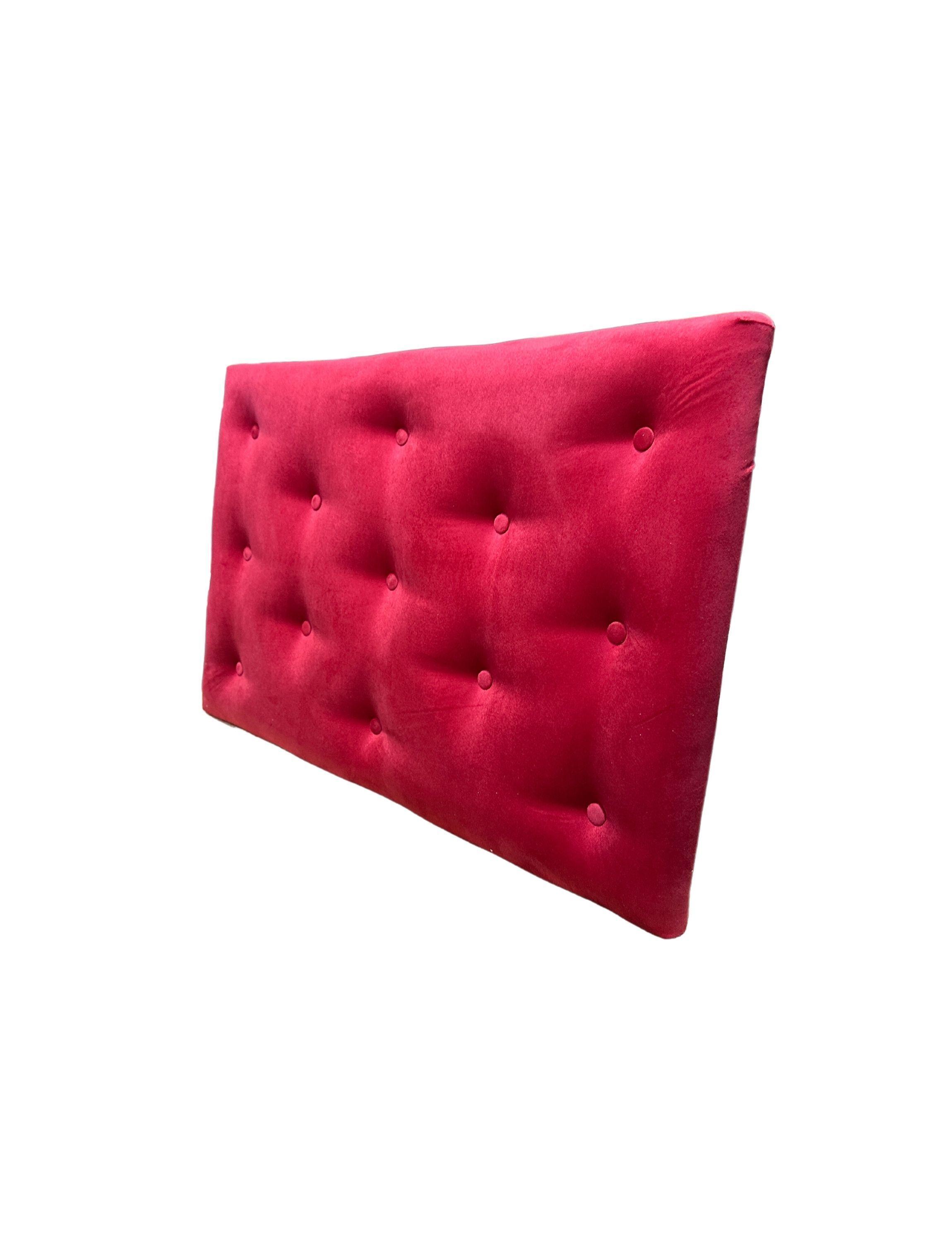 Respaldo 1 Plaza Rojo Felpa Muebles Rimar-3
