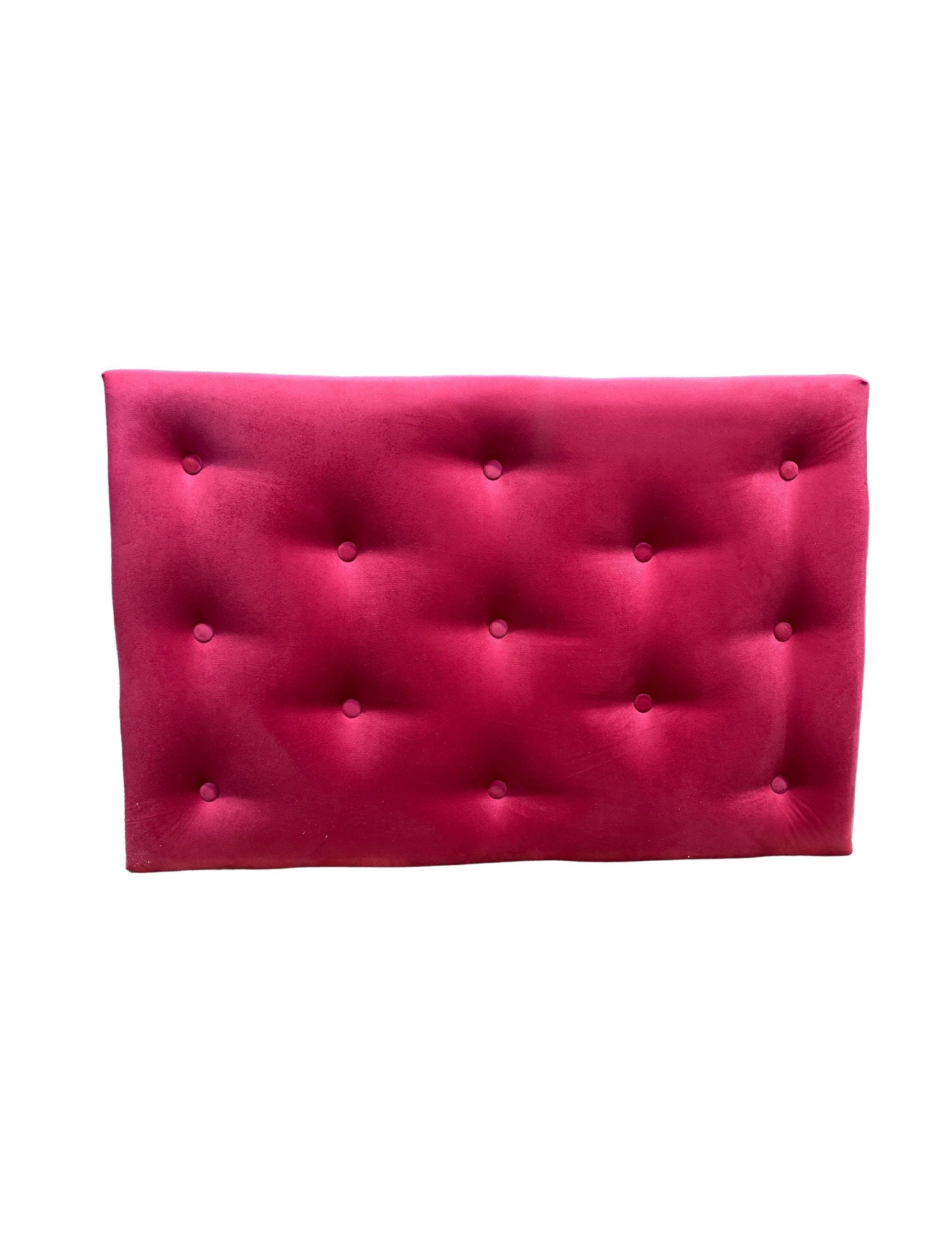 Respaldo 1 Plaza Rojo Felpa Muebles Rimar-4