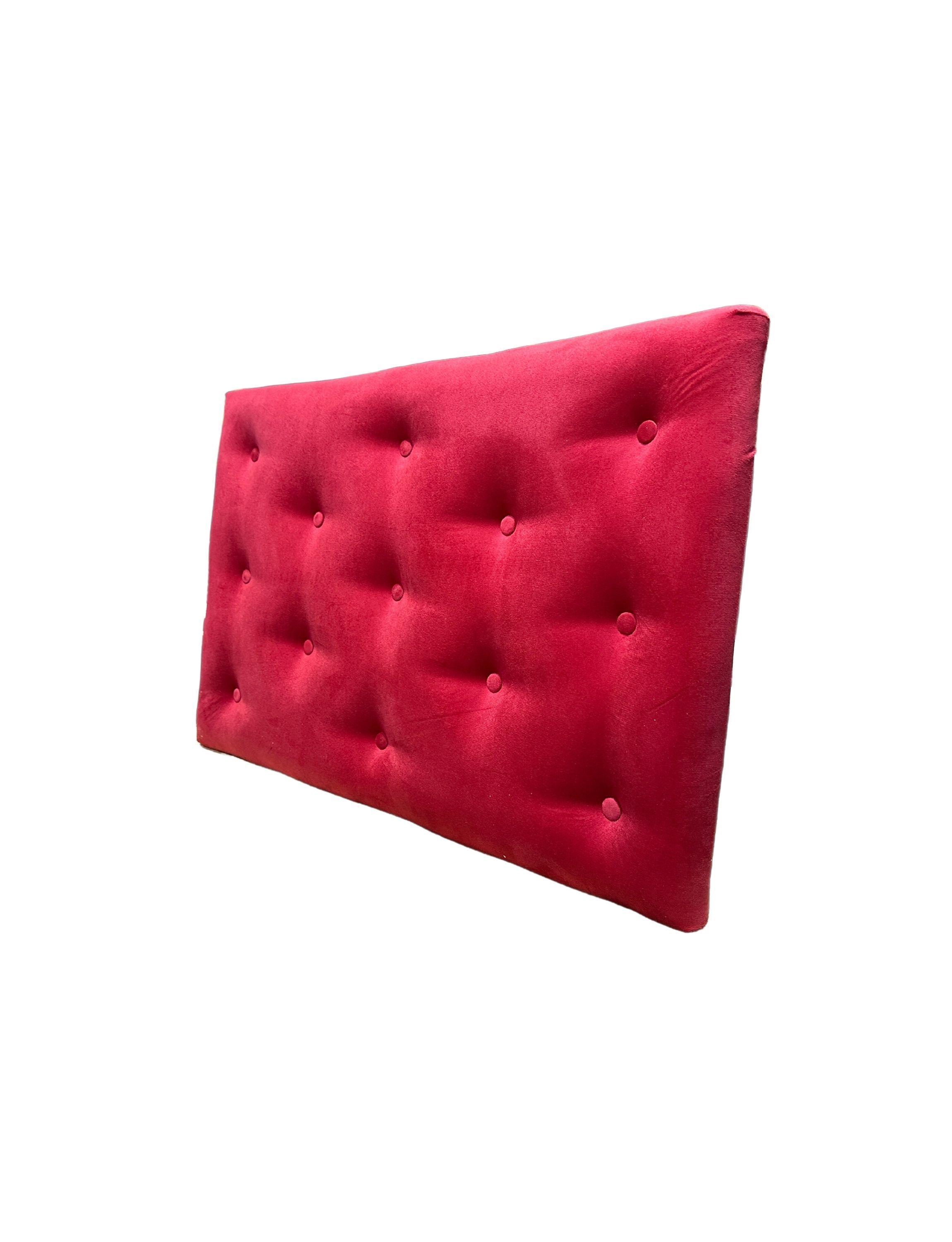 Respaldo 1 Plaza Rojo Felpa Muebles Rimar-5