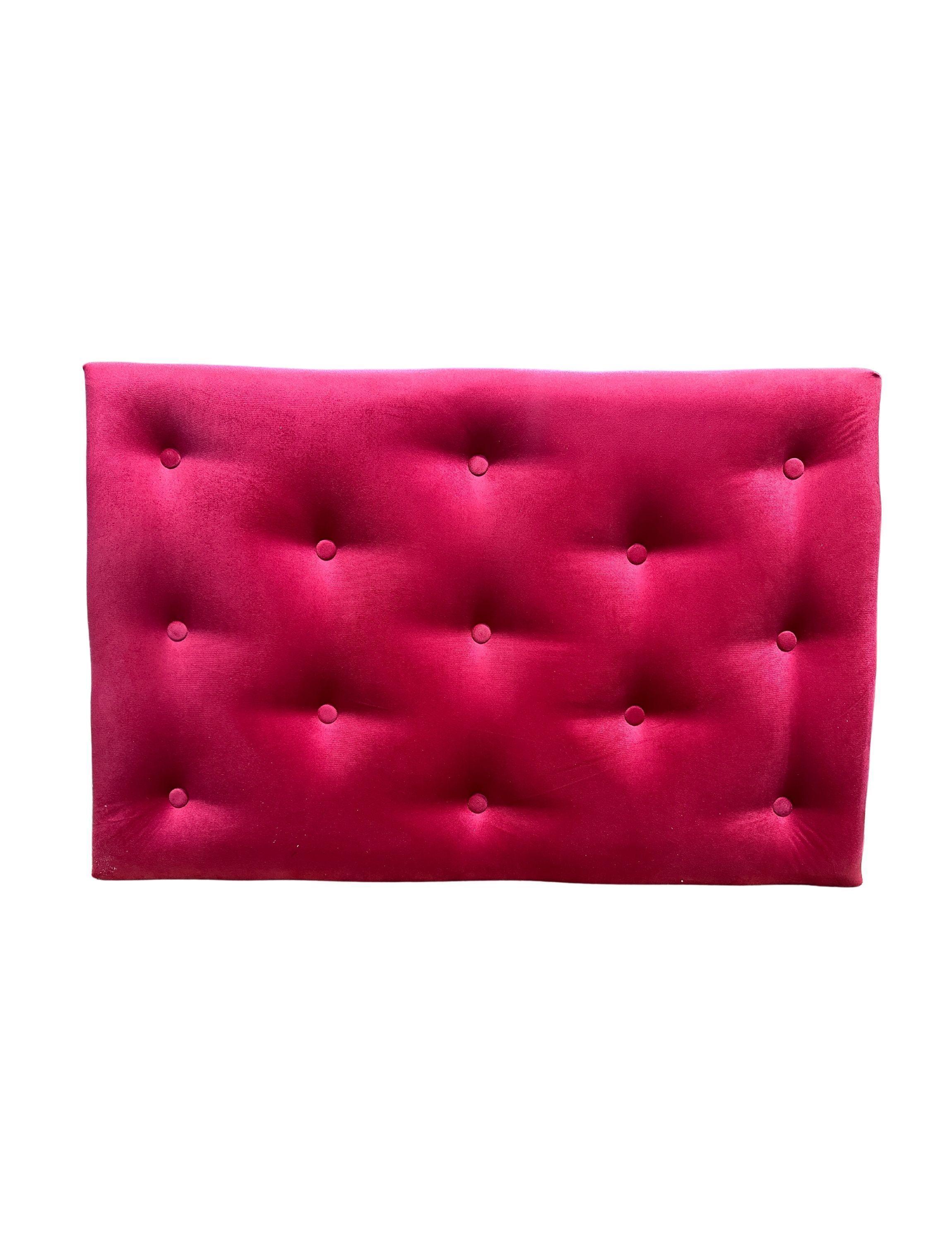 Respaldo 1 Plaza Rojo Felpa Muebles Rimar-6